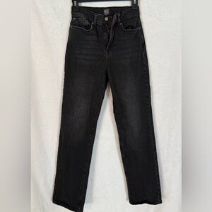 Classic Black Womens Jeans Straight/Wide Leg